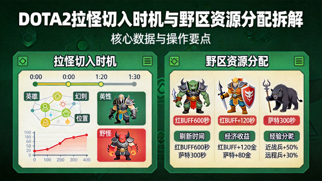 DOTA2拉怪切入时机与野区资源分配拆解画面